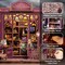 The Astrology Bookshop Dollhouse Kit - Miniature Wizardi Roombox Kit with LED Light F07M51-87-CWGC202